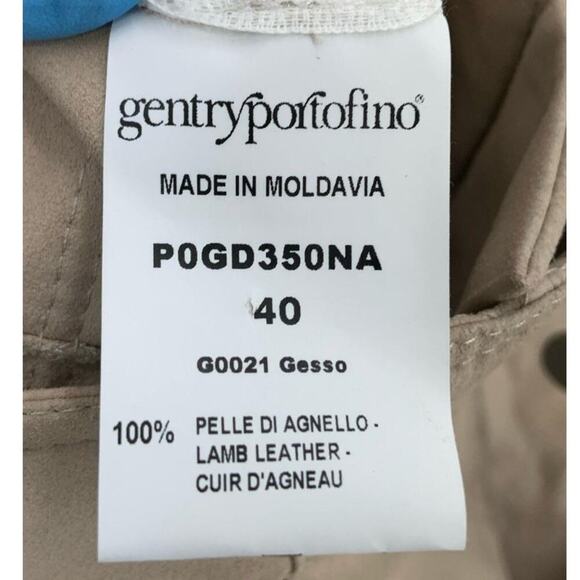 Gentry Portofino 100% Lambskin Leather A-Line Skirt Brown Size 40 - Picture 3 of 6